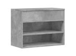 Vidaxl Panca Per Scarpe In Cemento Grigio 60X30X45 Cm Materiale A Base Di Legno
