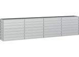 Vidaxl Letto Da Giardino Rialzato 320X40X77 Cm Acciaio Zincato Argento