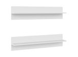 Mensole A Muro 2 Pz. Bianco 80X11,5X18 Cm Materiale A Base Di Legno