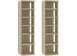 Vidaxl Scarpiere 2 Pezzi Rovere Sonoma 27,5X27X102 Cm