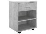 Vidaxl Armadio A Rotelle Grigio Cemento 46X36X59 Cm Materiale A Base Di Legno
