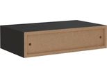 Vidaxl Scaffale A Muro Con Cassetto Nero 40X23,5X10 Cm Mdf