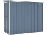 Vidaxl Capannone Grigio 118X194X178 Cm Acciaio Zincato