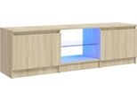 Mobile Tv Con Luci Led Rovere Sonoma 120X30X35,5 Cm