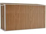 Vidaxl Capannone Attaccato Marrone 118X288X178 Cm Acciaio Zincato