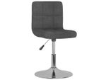 Vidaxl Sgabello Girevole In Tessuto Grigio Scuro