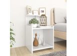 Comodini 2 Pz. Bianco 40X35X60 Cm Materiale A Base Di Legno