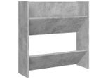 Vidaxl Scarpiera A Muro Grigio Cemento 60X18X60 Cm Materiale Legno
