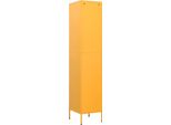 Vidaxl Armadietto Giallo Senape 35X46X180 Cm In Acciaio