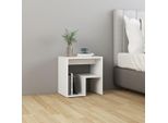 Comodino Bianco 40X30X40 Cm In Materiale Ligneo