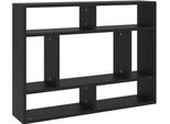 Vidaxl Scaffale A Muro Nero 75X16X55 Cm Materiale A Base Di Legno