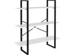 Libreria Bianca 100X30X105 Cm In Materiale Ligneo
