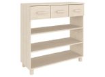 Tavolo Consolle Hamar Marrone Miele 90X35X90 Cm In Legno Di Pino Massiccio