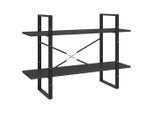 Syfax™ Libreria A 2 Ripiani Grigia 100X30X70 Cm In Legno Multistrato
