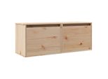 Vidaxl Armadi A Muro 2 Pezzi 45X30X35 Cm In Legno Di Pino Massiccio