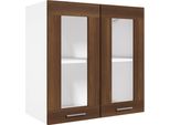 Vidaxl Armadio A Muro Lyon Vetro Marrone Effetto Rovere 60X31X60 Cm Materiale Legno