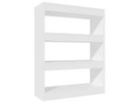 Libreria/Divisorio Bianco 80X30X103 Cm In Materiale Ligneo