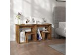 Vidaxl Comodini 2 Pz. Rovere Fumé 40X30X40 Cm Materiale A Base Di Legno