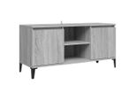 Mobile Tv Con Gambe In Metallo Grigio Sonoma 103,5X35X50 Cm
