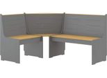 Vidaxl Panca Ad Angolo Reine 151 Cm In Legno Di Pino Massiccio Marrone Miele E Grigio