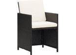 Vidaxl Sedie Da Giardino 4 Pz. Poli Rattan Nero