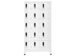 Vidaxl Armadietto Bianco 90X40X180 Cm In Acciaio