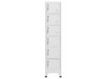 Vidaxl Armadietto Grigio Chiaro 38X40X180 Cm In Acciaio