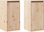 Vidaxl Armadi A Muro 2 Pezzi 30X30X60 Cm In Legno Di Pino Massiccio