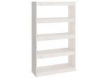 Syfax™ Libreria/Divisorio Bianco 80X30X135,5 Cm In Massello Di Pino