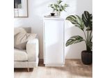 Vidaxl Credenza Bianca 31,5X34X75 Cm In Legno Di Pino Massiccio