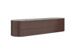 Vidaxl Letto Rialzato In Acciaio Verniciato A Polvere 296X80X68 Cm Marrone