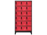 Vidaxl Armadio Spogliatoio Antracite E Rosso 90X40X180 Cm In Acciaio