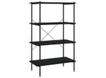 Syfax™ Scaffale Con 4 Mensole Nero 80X40X130 Cm
