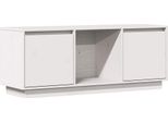 Mobile Tv Bianco 110,5X35X44 Cm In Legno Di Pino Massiccio