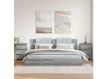 Comodini 2 Pz. Grigio Sonoma 40X35X62,5 Cm Materiale A Base Di Legno