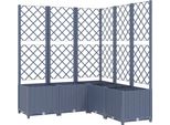 Vidaxl Fioriera Con Traliccio Blu-Grigio 120X120X136 Cm Pp