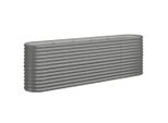 Vidaxl Letto Rialzato In Acciaio Verniciato A Polvere 224X40X68 Cm Grigio