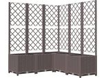 Vidaxl Fioriera Con Traliccio Marrone 120X120X136 Cm Pp