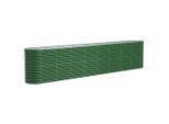 Vidaxl Letto Rialzato In Acciaio Verniciato A Polvere 332X40X68 Cm Verde