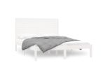 Vidaxl Letto In Legno Massiccio Bianco 140X200 Cm
