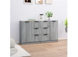 Vidaxl Credenze 2 Pz. Grigio Sonoma 60X30X70 Cm Materiale A Base Di Legno