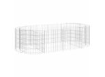Vidaxl Gabbione Letto Rialzato Ferro Zincato 200X100X50 Cm