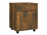 Vidaxl Armadio A Rotelle Rovere Fumé 45X38X54 Cm Materiale A Base Di Legno
