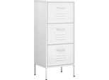 Vidaxl Armadio Bianco 42,5X35X101,5 Cm Acciaio