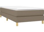 Struttura Letto Senza Materasso In Tessuto Taupe 100X200 Cm