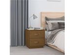 Comodino Marrone Miele 40X34X45 Cm In Legno Di Pino Massiccio