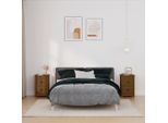 Vidaxl Comodini 2 Pz. Marrone Miele 40X35X61,5 Cm In Legno Di Pino Massiccio