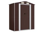 Vidaxl Capanno Per Attrezzi Marrone Scuro 192X108X223 Cm Acciaio Zincato