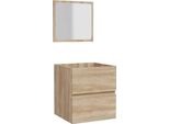 Vidaxl Mobile Da Bagno Con Specchio In Legno Di Rovere Sonoma