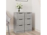 Vidaxl Credenze 2 Pz. Grigio Cemento 30X30X70 Cm Materiale A Base Di Legno